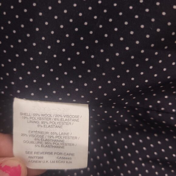 J. Crew size 4 blazer jacket button lining button collar inner pocket - Picture 9 of 14